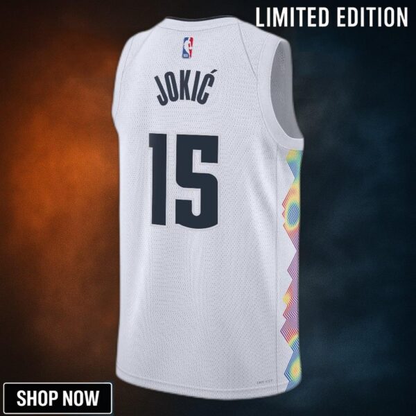 Denver Nuggets Nike City Edition Swingman Jersey - White Nikola Jokic Unisex