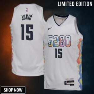 Denver Nuggets Nike City Edition Swingman Jersey - White Nikola Jokic Youth