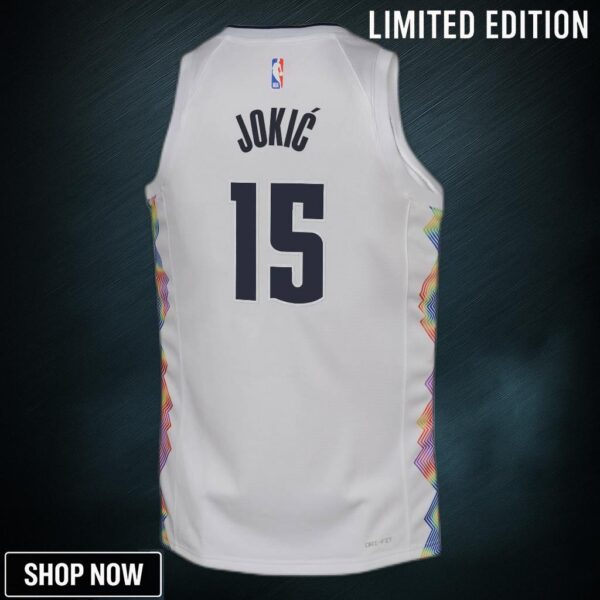 Denver Nuggets Nike City Edition Swingman Jersey - White Nikola Jokic Youth
