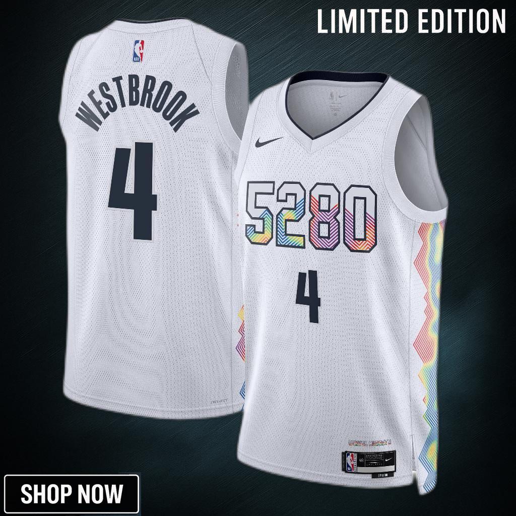 Denver Nuggets Nike City Edition Swingman Jersey - White Russell Westbrook Unisex