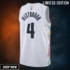 Denver Nuggets Nike City Edition Swingman Jersey - White Russell Westbrook Unisex