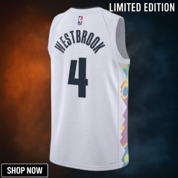 Denver Nuggets Nike City Edition Swingman Jersey - White Russell Westbrook Unisex
