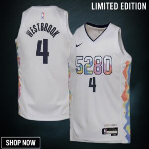 Denver Nuggets Nike City Edition Swingman Jersey - White Russell Westbrook Youth