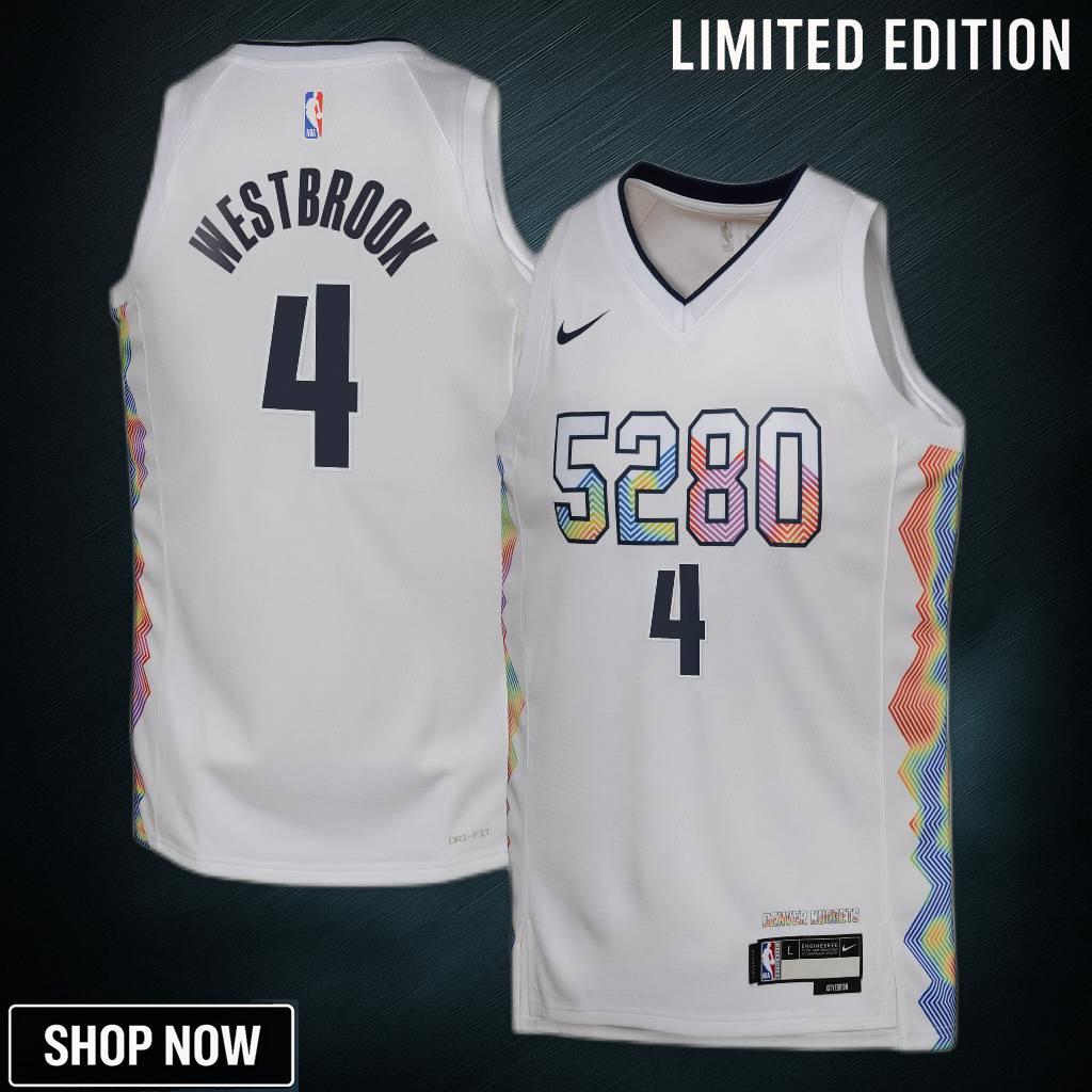 Denver Nuggets Nike City Edition Swingman Jersey - White Russell Westbrook Youth