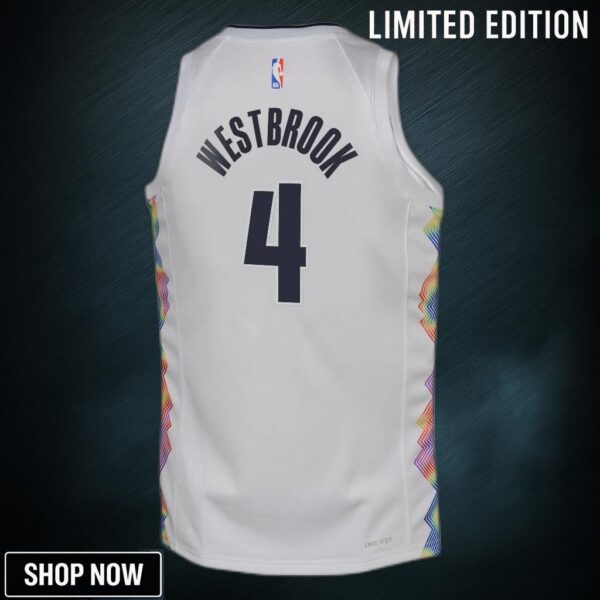 Denver Nuggets Nike City Edition Swingman Jersey - White Russell Westbrook Youth
