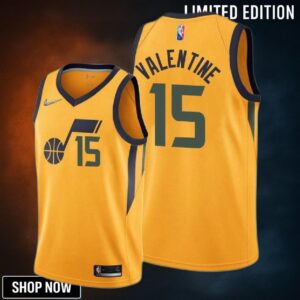 Denzel Valentine 15 Utah Jazz Statement Edition Gold Jersey 75th Diamond - Men