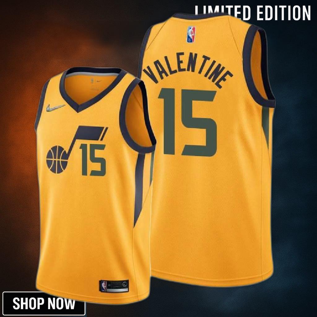 Denzel Valentine 15 Utah Jazz Statement Edition Gold Jersey 75th Diamond - Men