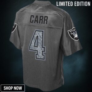 Derek Carr Oakland Raiders Nfl Pro Line Fashion Static Jersey - Gray
