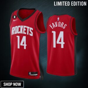 Derrick Favors 14 -23 Houston Rockets Red Icon Edition Men Jersey Swingman