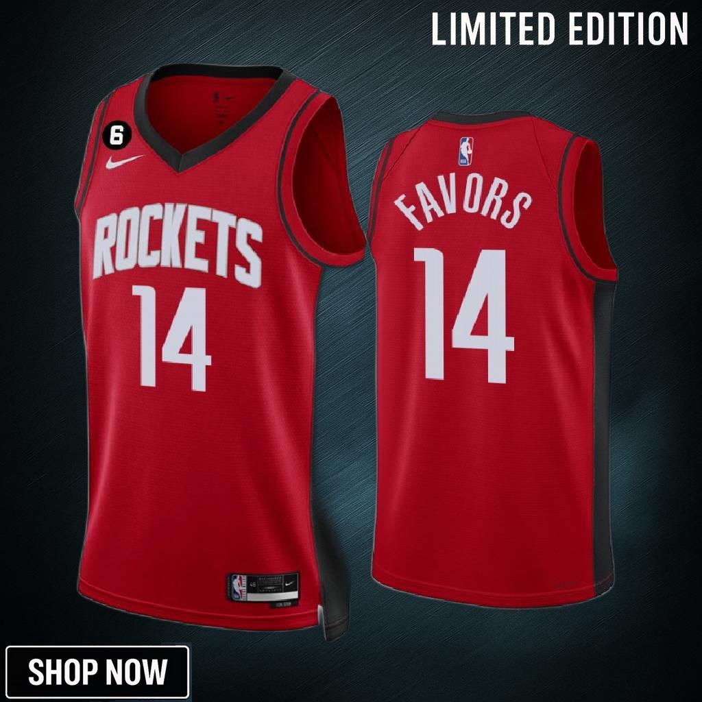 Derrick Favors 14 -23 Houston Rockets Red Icon Edition Men Jersey Swingman