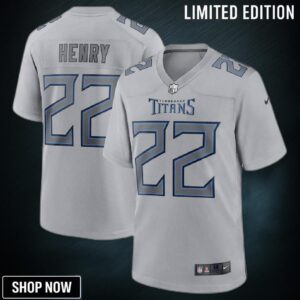 Derrick Henry 22 Tennessee Titans Atmosphere Fashion Game Jersey - Gray