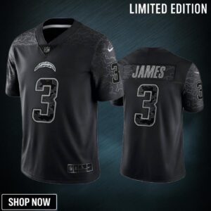 Derwin James 3 Los Angeles Chargers Black Reflective Limited Jersey - Men