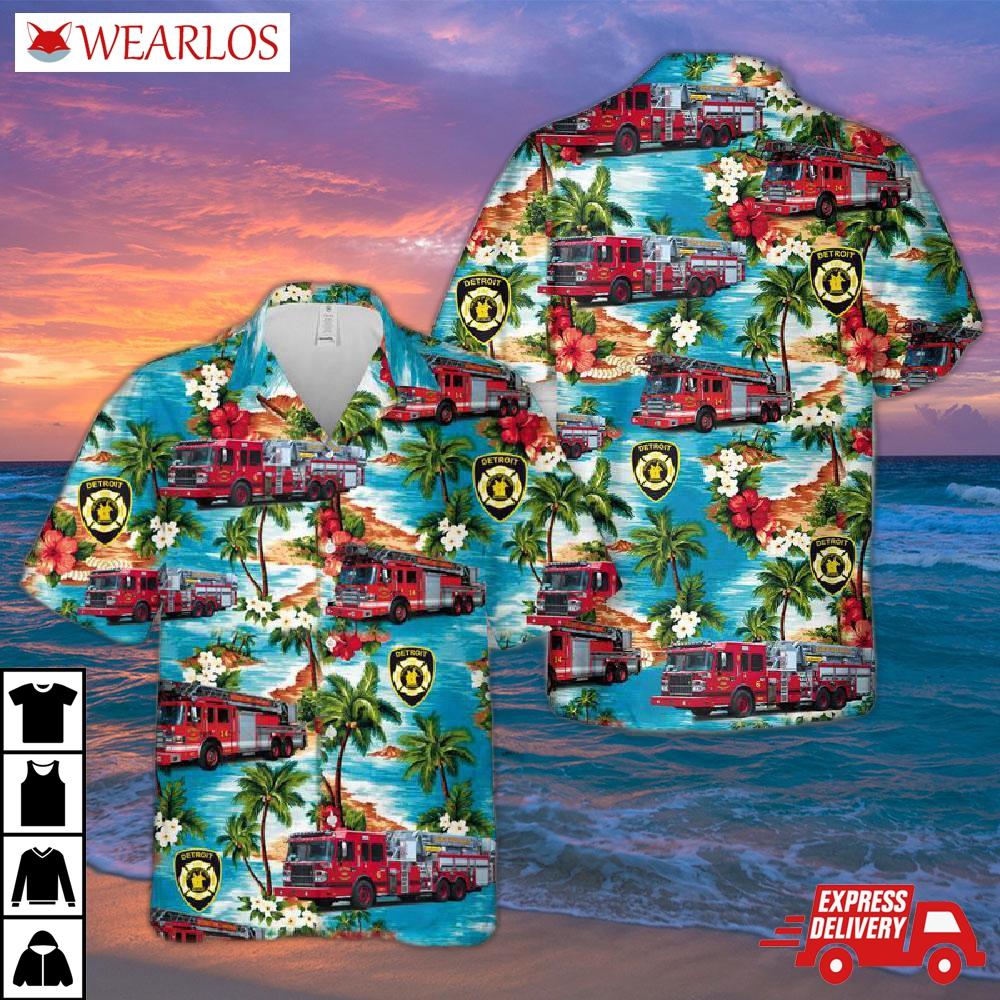 Detroit Fire Department Hawaiian Shirt