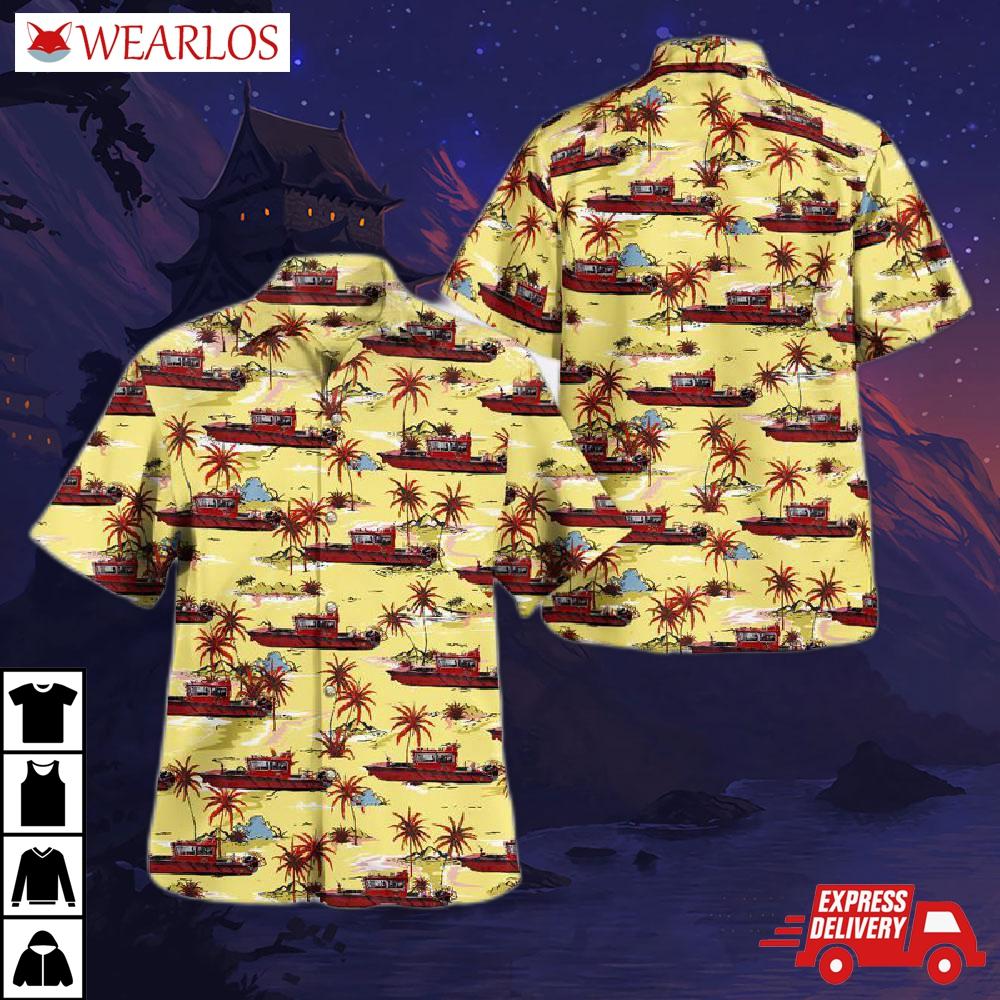 Detroit Fire Department Sivad Johnson Hawaiian Shirt