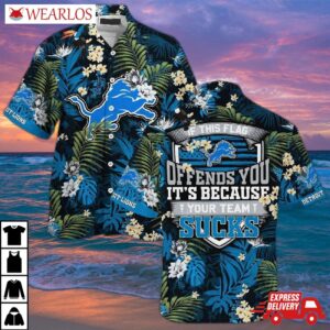 Detroit Lions Bold Statement Hawaiian Shirt