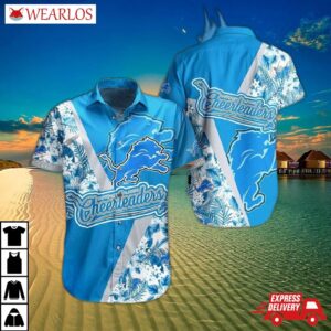 Detroit Lions Cheerleader Spirit Hawaiian Shirt