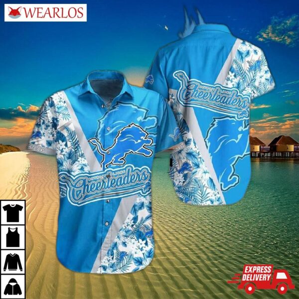 Detroit Lions Cheerleader Spirit Hawaiian Shirt