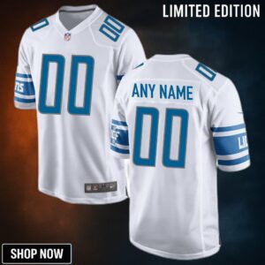 Detroit Lions Custom Game Jersey - White Jerseys Nfl