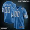 Detroit Lions Custom Team Color Game Jersey - Blue Jerseys Nfl