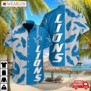Detroit Lions Feather Breeze Hawaiian Shirt