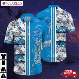 Detroit Lions Floral Glory Hawaiian Shirt