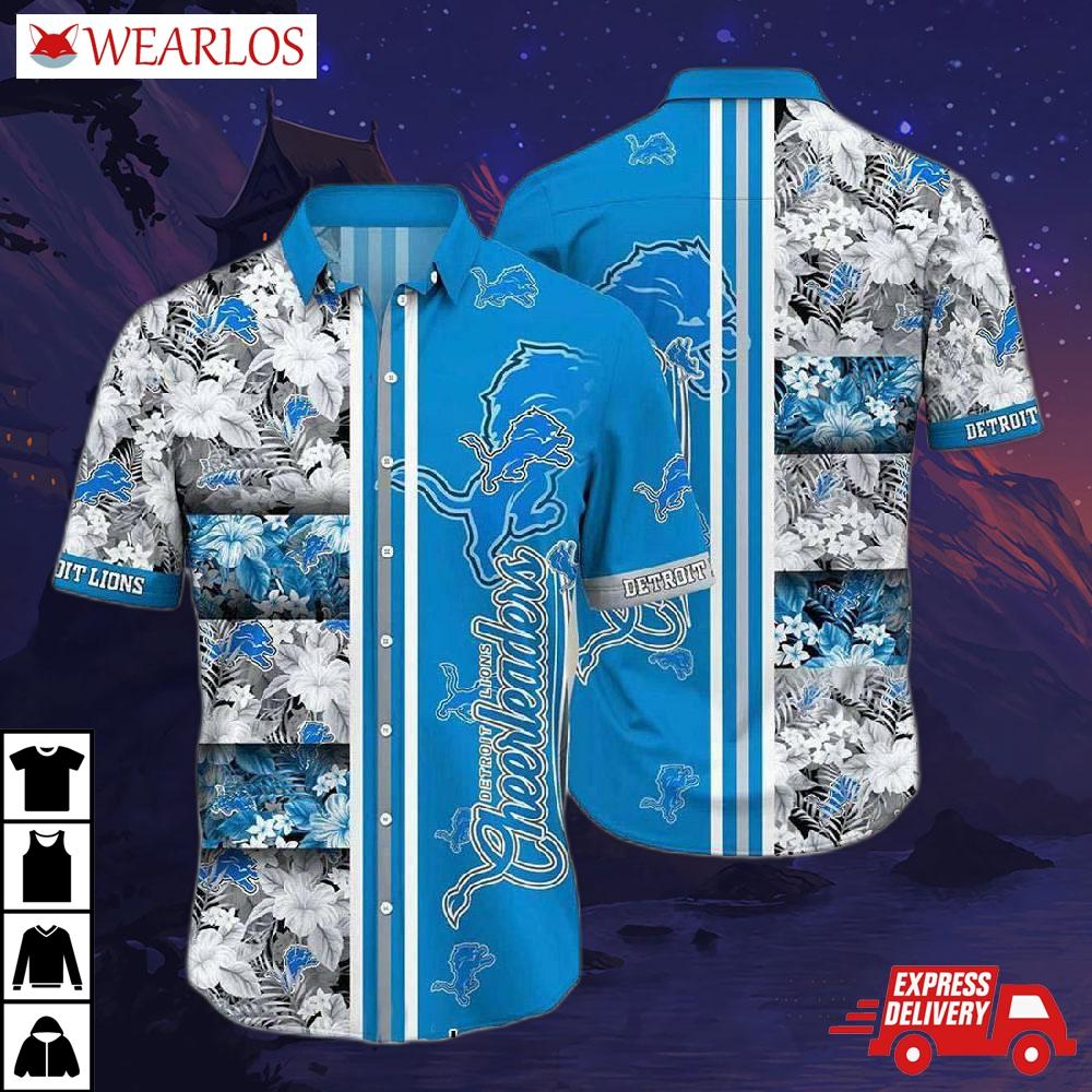 Detroit Lions Floral Glory Hawaiian Shirt
