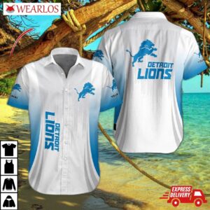 Detroit Lions Gradient Performance Hawaiian Shirt
