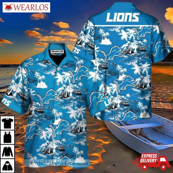 Detroit Lions Island Voyage Hawaiian Shirt