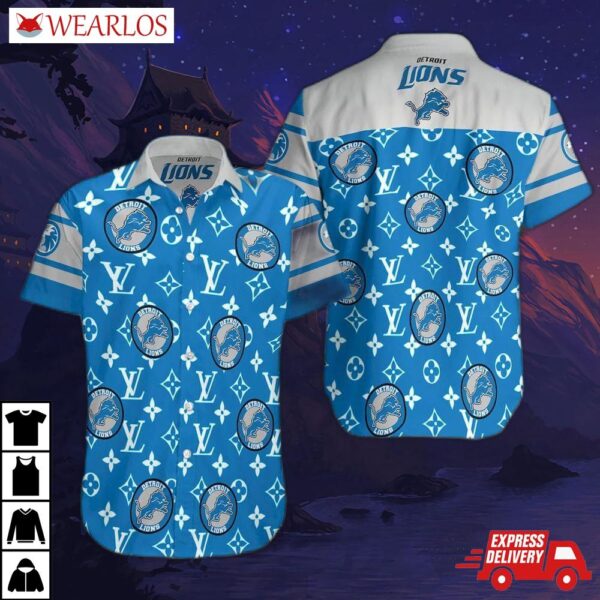 Detroit Lions Luxe Logo Hawaiian Shirt