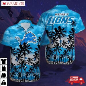Detroit Lions Palm Paradise Hawaiian Shirt