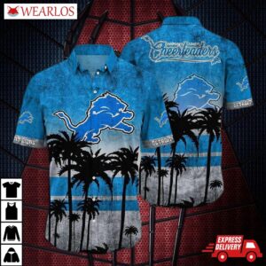 Detroit Lions Palm Sunset Vibes Hawaiian Shirt