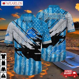 Detroit Lions Power Surge Hawaiian Shirt