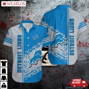 Detroit Lions Speed Stripe Hawaiian Shirt