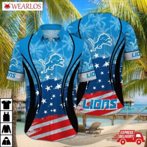 Detroit Lions Stars And Stripes Hawaiian Shirt