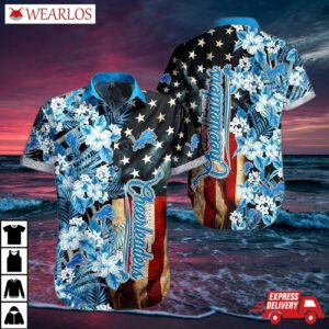 Detroit Lions Stars & Stripes Hawaiian Shirt