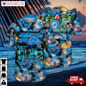 Detroit Lions Summer Fun Hawaiian Shirt