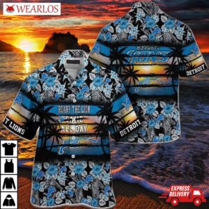 Detroit Lions Sunset Spirit Hawaiian Shirt