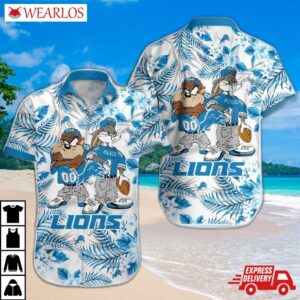 Detroit Lions Toon Squad Tropical Hawaiian Shirt