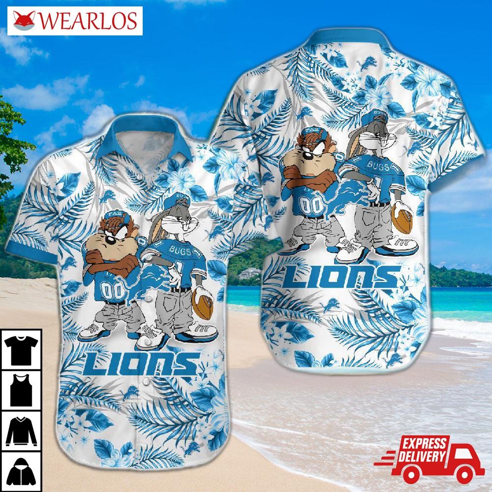 Detroit Lions Toon Squad Tropical Hawaiian Shirt