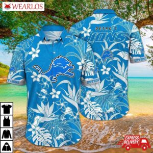 Detroit Lions Tropical Pride Hawaiian Shirt