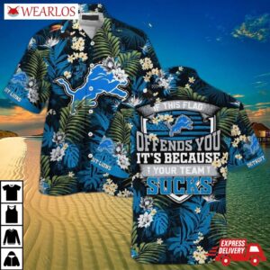 Detroit Lions Tropical Rivalry Hawaiian Shirt
