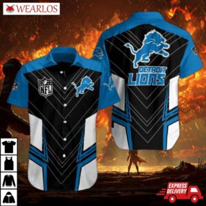 Detroit Lions Victory Stripe Hawaiian Shirt