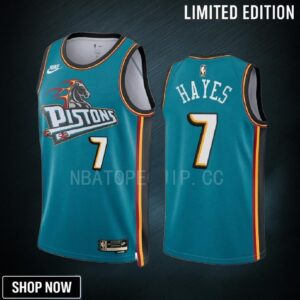 Detroit Pistons Killian Hayes 7 -23 Classic Edition Teal Jersey Swingman