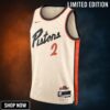 Detroit Pistons Nike City Edition Swingman Jersey - Creme Cade Cunningham Unisex