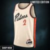 Detroit Pistons Nike City Edition Swingman Jersey - Creme Cade Cunningham Unisex