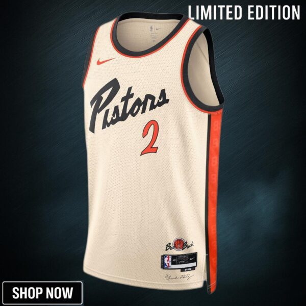 Detroit Pistons Nike City Edition Swingman Jersey - Creme Cade Cunningham Unisex