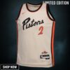 Detroit Pistons Nike City Edition Swingman Jersey - Creme Cade Cunningham Youth