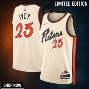 Detroit Pistons Nike City Edition Swingman Jersey - Creme Jaden Ivey Unisex