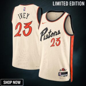 Detroit Pistons Nike City Edition Swingman Jersey - Creme Jaden Ivey Unisex
