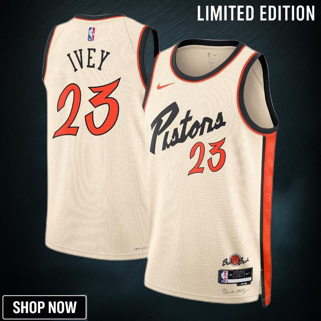 Detroit Pistons Nike City Edition Swingman Jersey - Creme Jaden Ivey Unisex